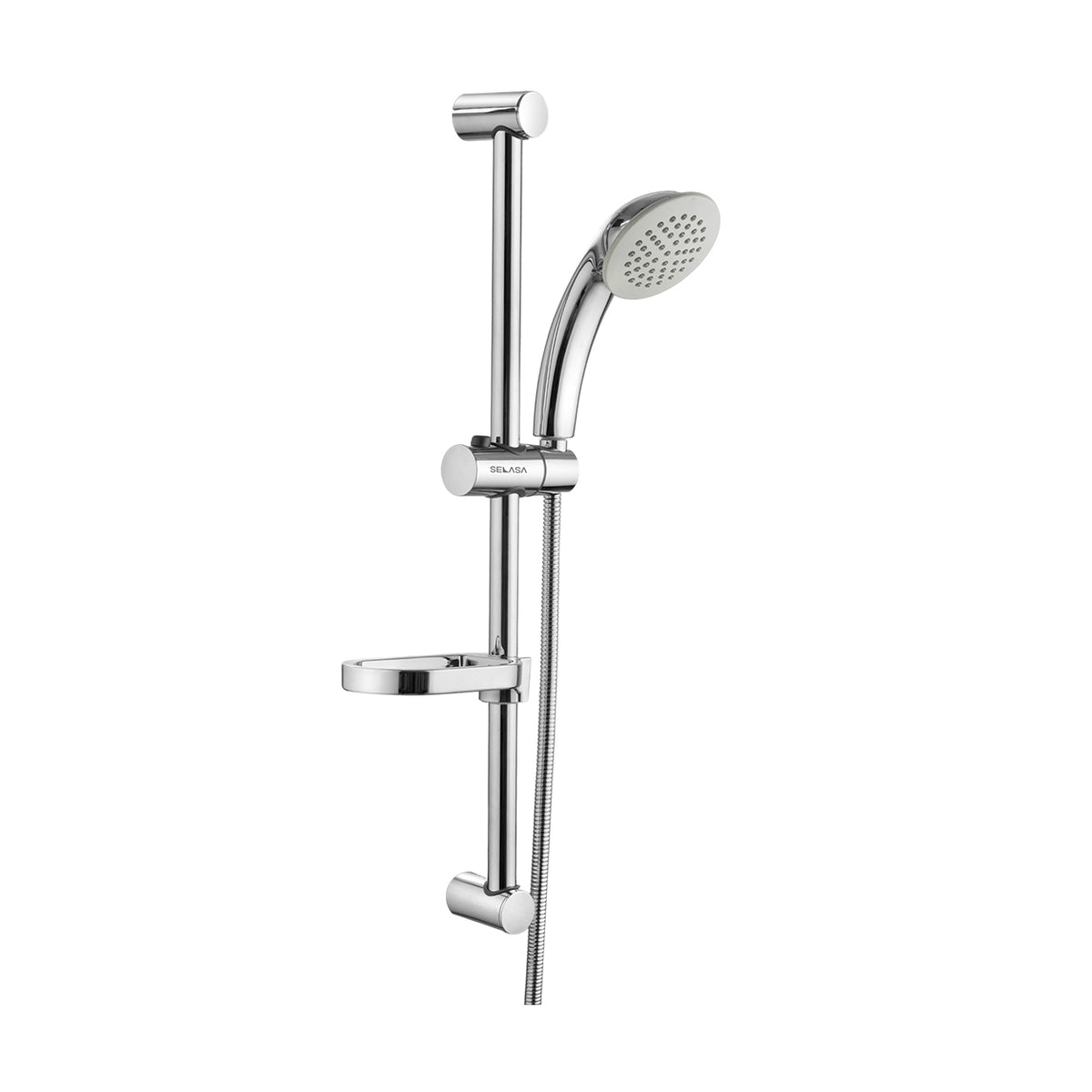 Shower Rail Round with Telephonic Shower Set & Soap Dish
