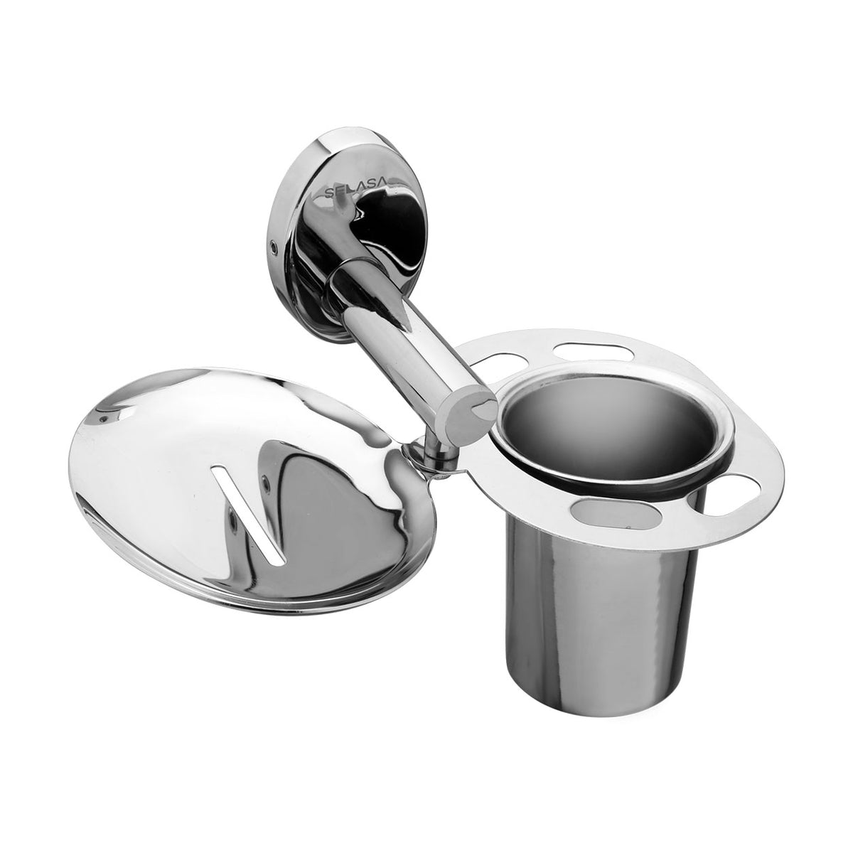 Soap Dish Cum Tumbler Holder Oval