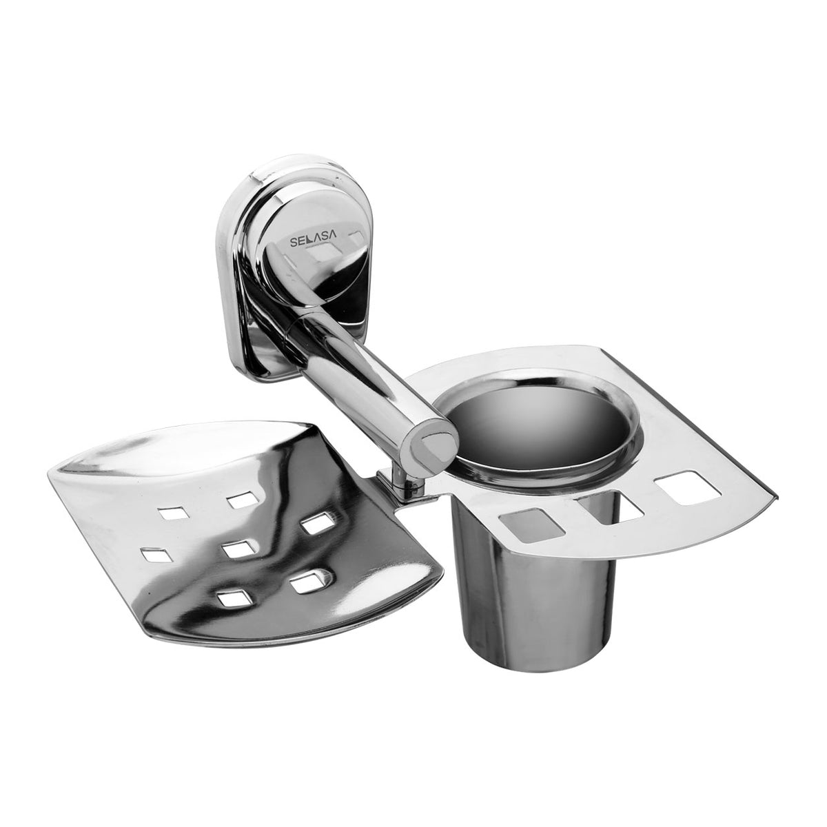 Soap Dish Cum Tumbler Holder Redlay