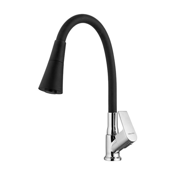 Swan Neck Black Shower Spout