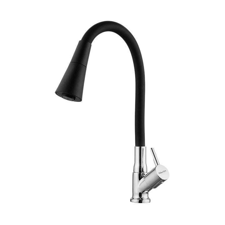 Swan Neck Black Shower Spout