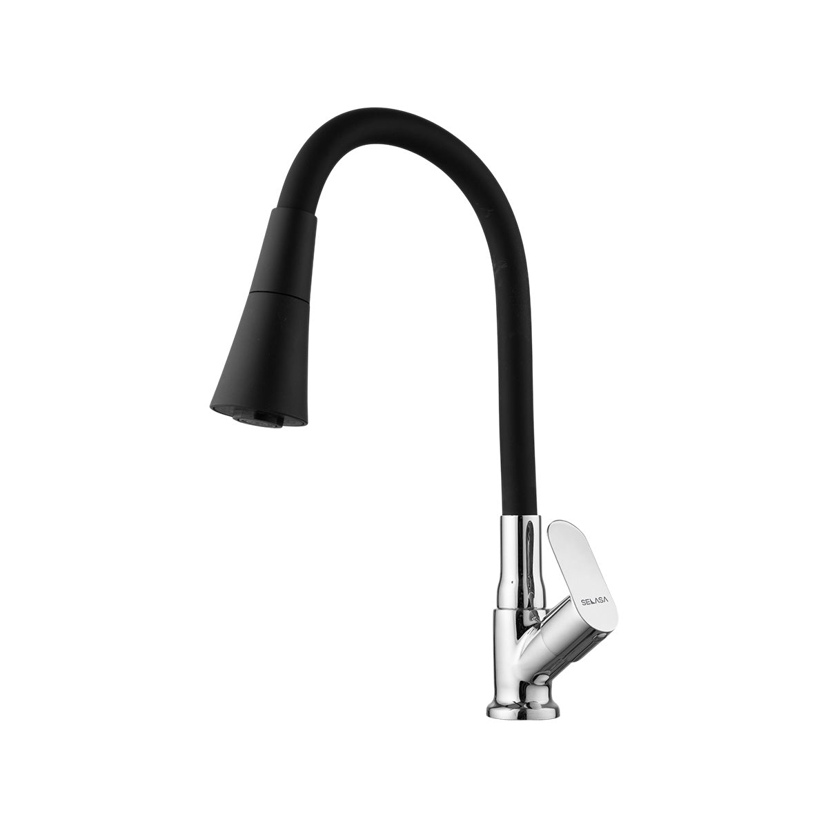 Swan Neck With Black Shower Spout
